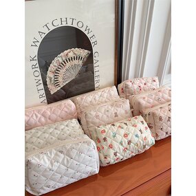 Cosmetic Bag Factory - Cute Cartoon Quilted Cotton Makeup Bag