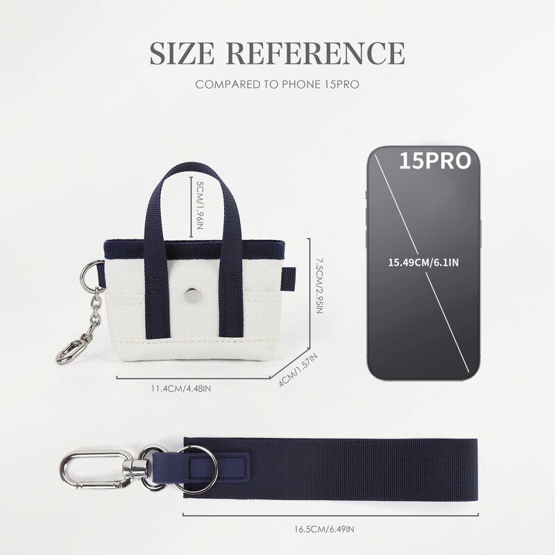 Tote Bag Factory - Cute Portable Mini Canvas Coin Purse with Zipper