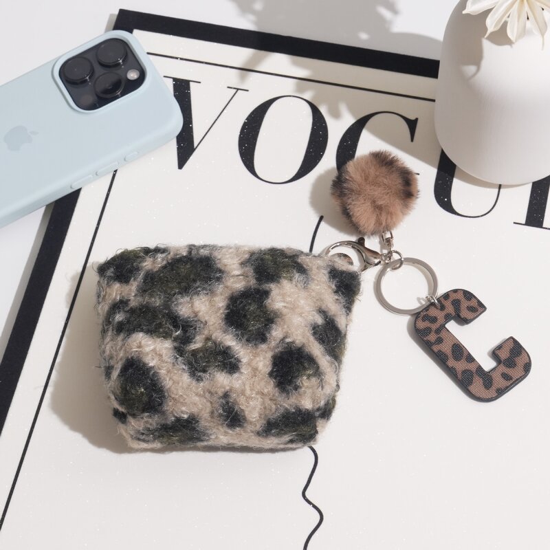 Coin Purse Factory - Hot Sale Leopard Print Plush Pendant Key Chain