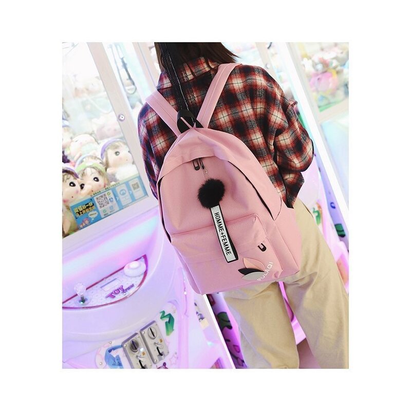 Backpack Factory - Unisex Custom Logo School Backpack with Dot Pattern