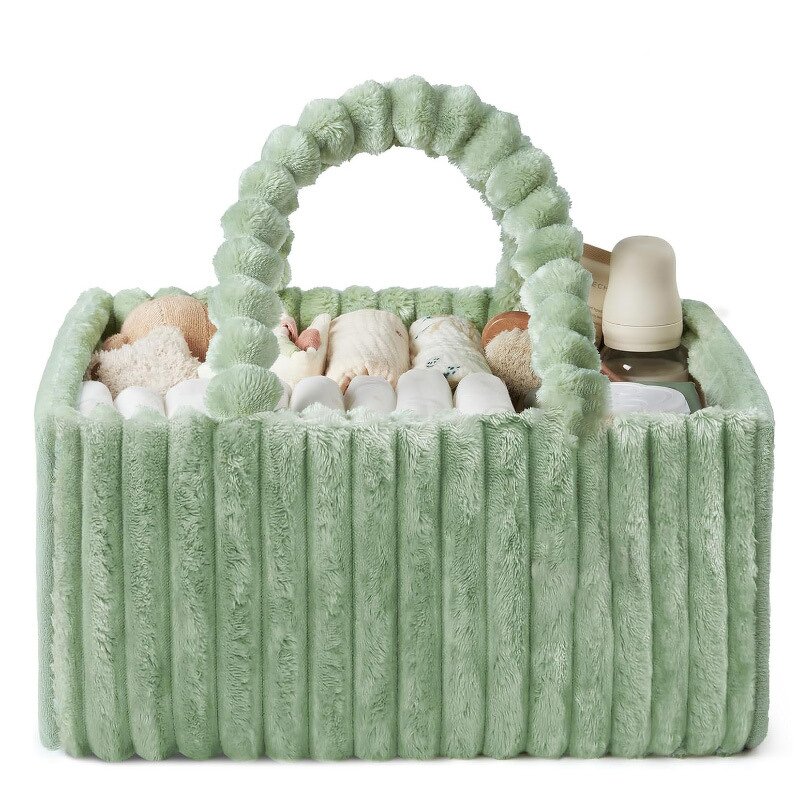 Storage Basket Factory - High-grade Quilted Plush Mummy Tote Bag