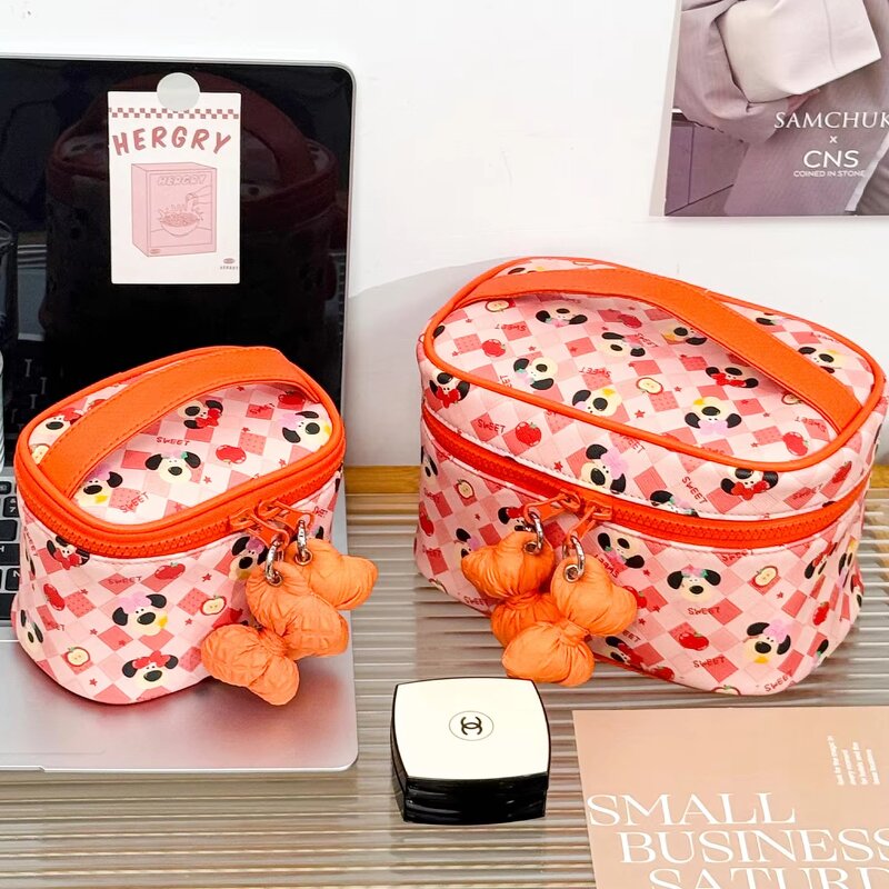 Cosmetic Bag Factory - Large Capacity Cute Cartoon PU Waterproof Bow