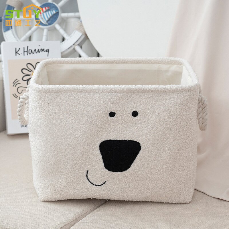 Plush Storage Basket Factory - Cartoon Dog Household Desktop Basket