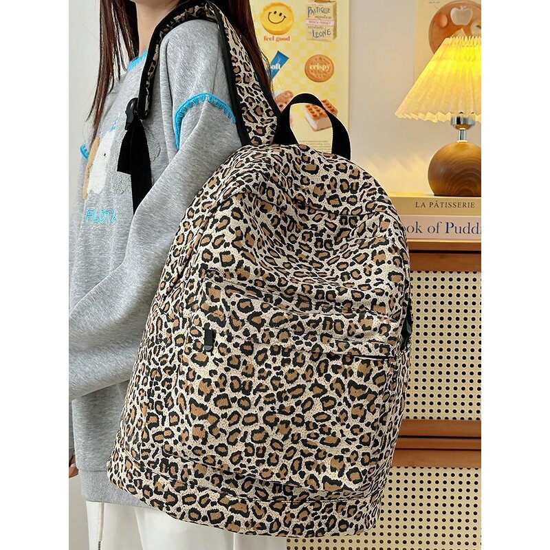 Backpack Factory - Hot Selling Adult Women 20L Leopard Print School Bag