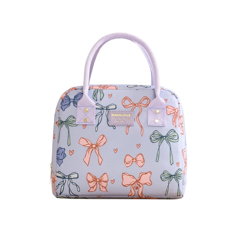 Lunch Bag Factory - Hot Sale Bow Print Thermal Insulation Large Capacity