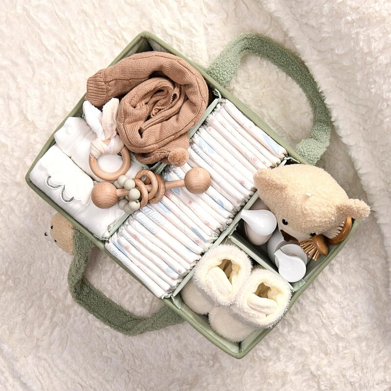Baby Storage Basket Factory - Teddy Plush Nursery Diaper Organizer