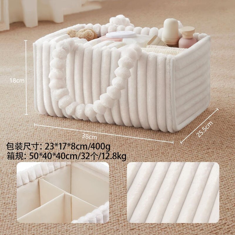 Storage Basket Factory - High-grade Quilted Plush Mummy Tote Bag