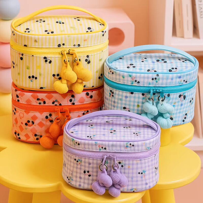 Cosmetic Bag Factory - Large Capacity Cute Cartoon PU Waterproof Bow