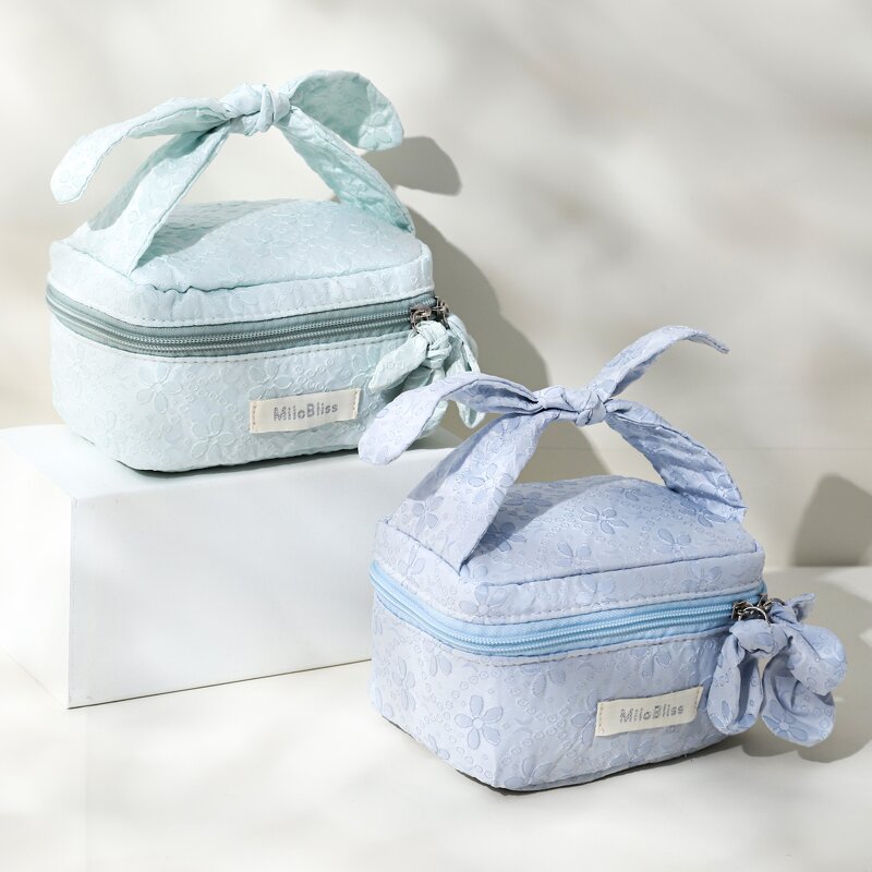 Cosmetic Bag Factory - High Fashion Portable Bow Pendant Larger Capacity