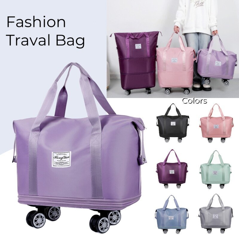 Travel Bag Factory - Super Large Capacity Oxford Expandable Wheel