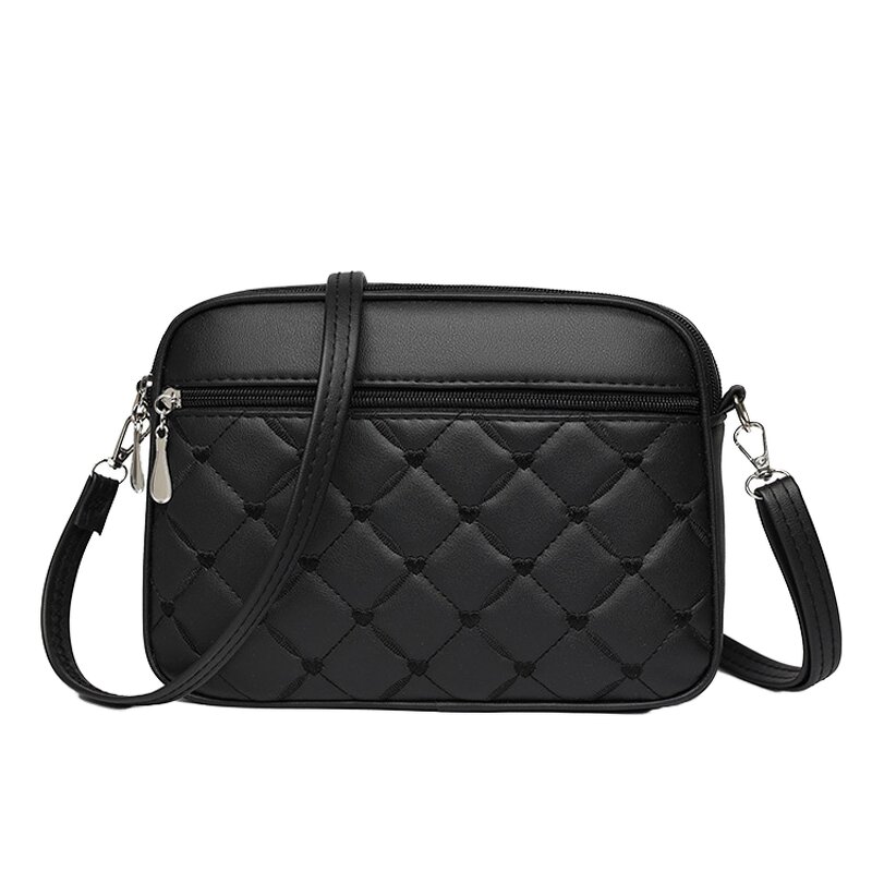 Crossbody Bag Factory - Lady Autumn Solid Vintage PU Leather Square