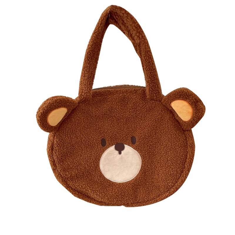 Shoulder Bag Factory - Fashion Cute Bear Plush Handbag with 3d Ear