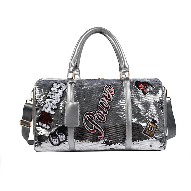 Duffel Bag Factory - Luxury Sequin Gym Yoga Sports Travel Bag