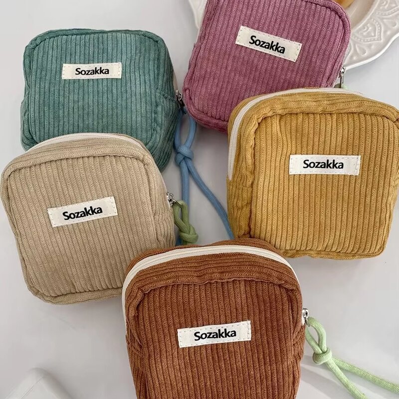 Storage Bag Factory - New Eco-Friendly Mini Corduroy Sanitary Lipstick
