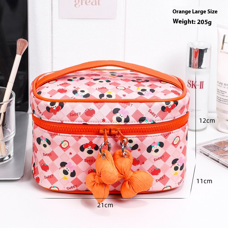 Cosmetic Bag Factory - Large Capacity Cute Cartoon PU Waterproof Bow