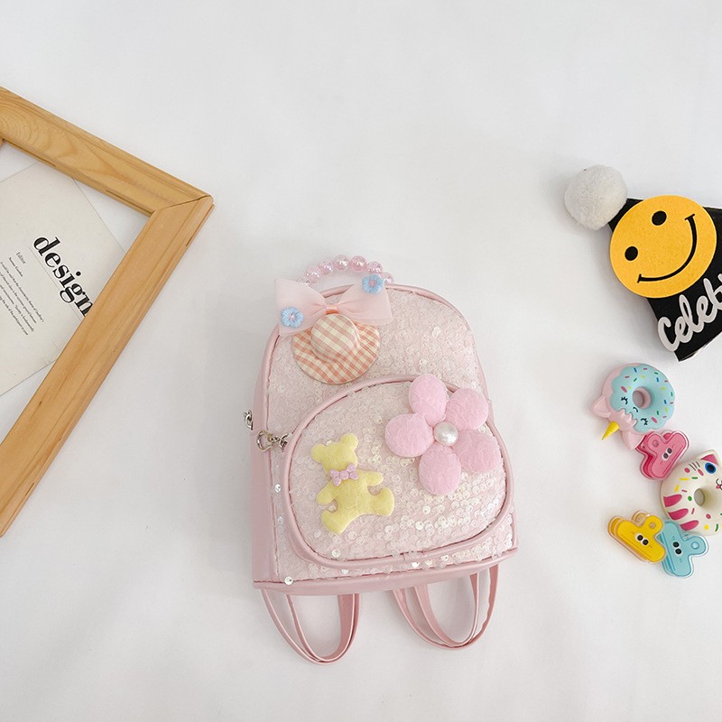 School Backpack Manufacturer - Cute Cartoon Print Glitter Bling