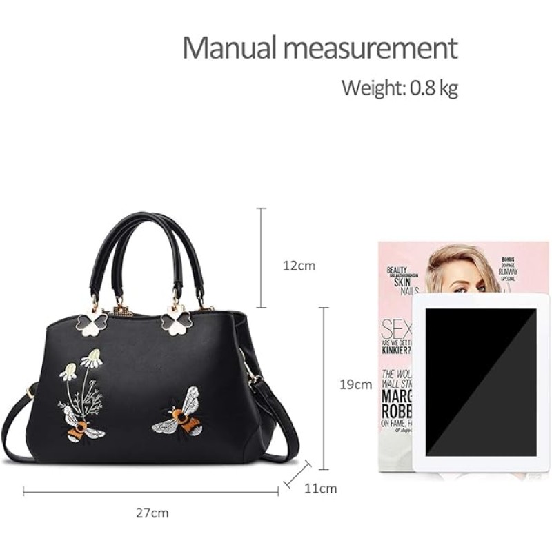 Tote Bag Manufacturer - Fashion Embroidered Floral Office Messenger
