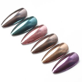 Nail Powder Manufacturer - 6 Colors Solid Laser Magic Mirror