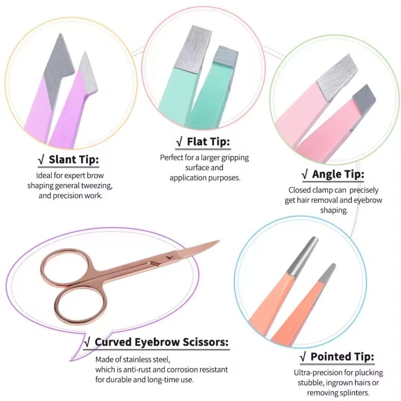 Tweezers Set Manufacturer - Wholesale OEM 6 Pcs Women Makeup