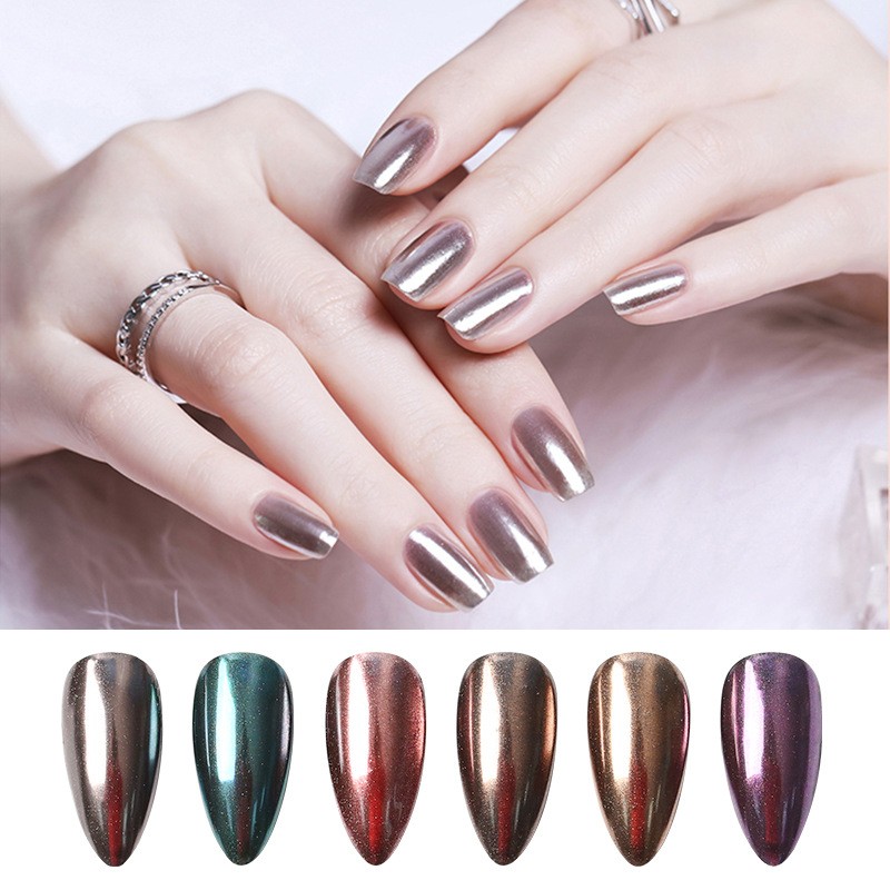 Nail Powder Manufacturer - 6 Colors Solid Laser Magic Mirror