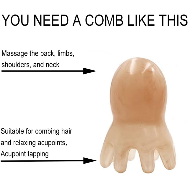 Massage Comb Factory - Resin Octopus Head Gua Sha Point
