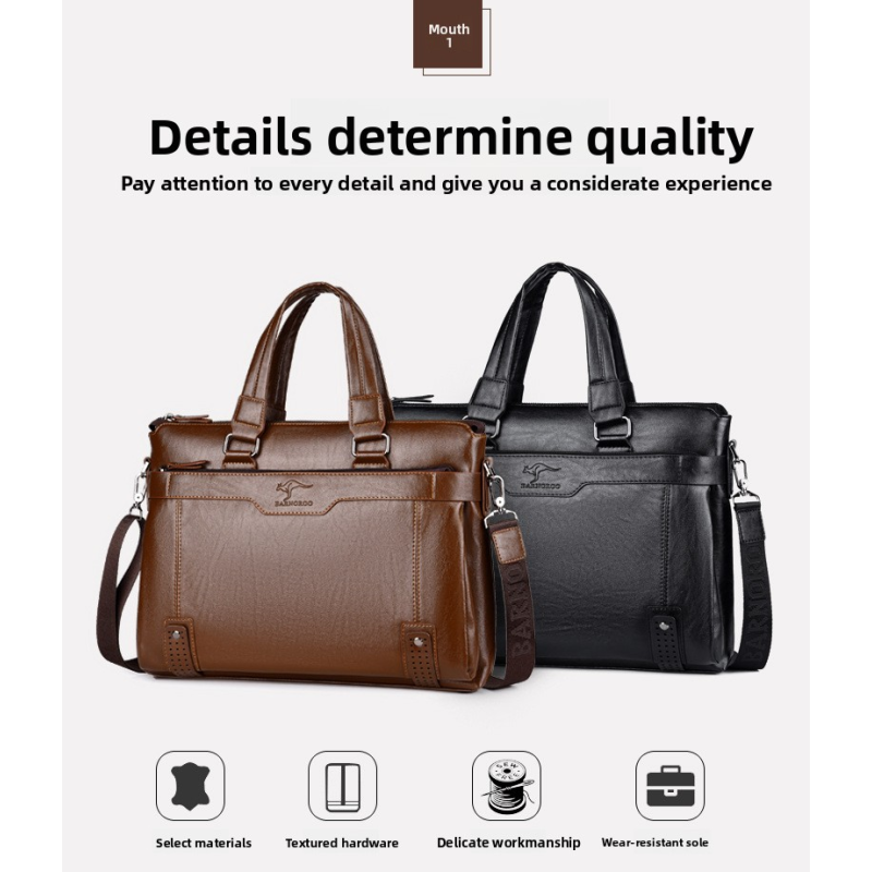 Crossbody Bag Manufacturer - New Men's Soft PU Waterproof Multifunctional