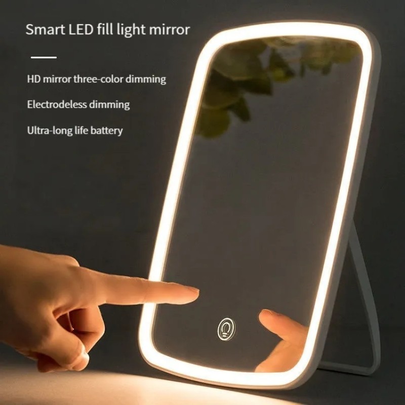 Makeup Mirror Manufacturer - LED with Stand Desktop Folded