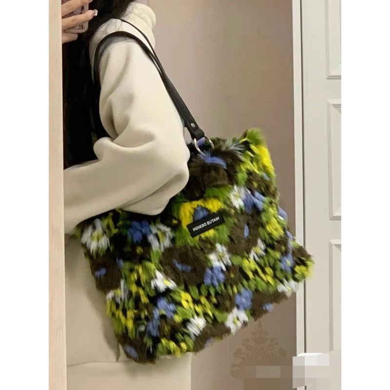 Women's Bag Manufacturer - Soft Luxury Floral Two Straps Foldable