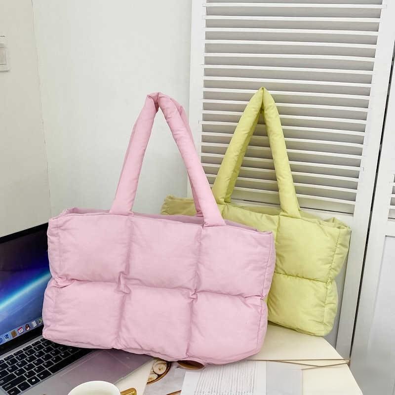 Crossbody Bag Factory - Winter Fluffy Soft Cotton Padded Quilted