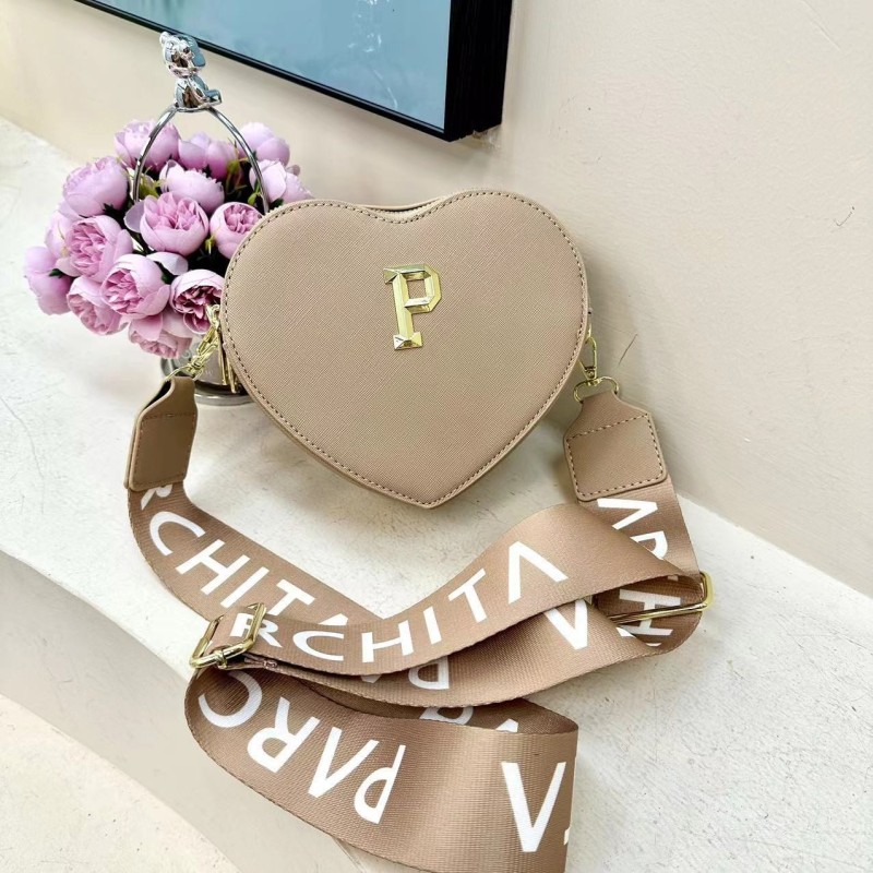 PU Bag Manufacturer - Heart Shaped Luxury Peach Love Shoulder