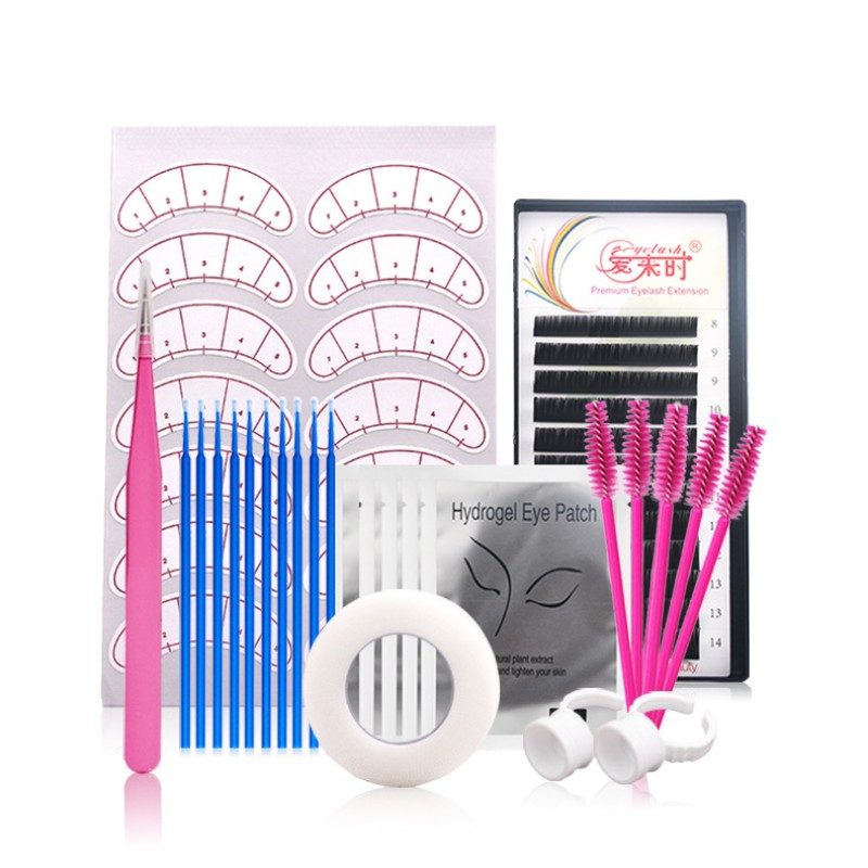 Eyelash Extension Kit Factory - 18 Pcs for Starter Professionals