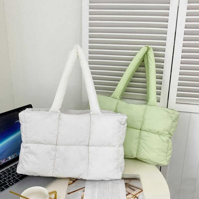 Crossbody Bag Factory - Winter Fluffy Soft Cotton Padded Quilted