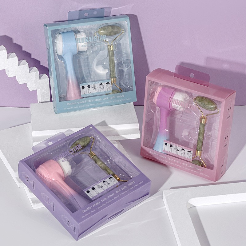 Face Cleaning Brush Manufacturer - Double-Sided Jade Roller Skin