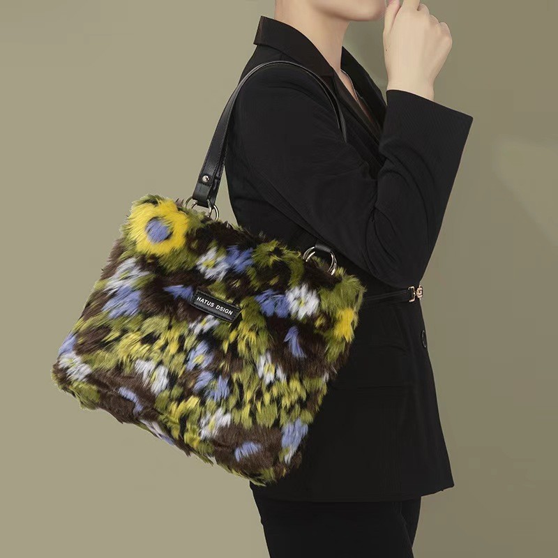 Women's Bag Manufacturer - Soft Luxury Floral Two Straps Foldable