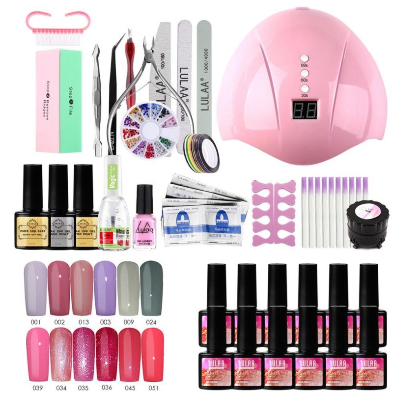 Gel Polish Kit Manufacturer - 48 Colors 19 Pcs with 36W