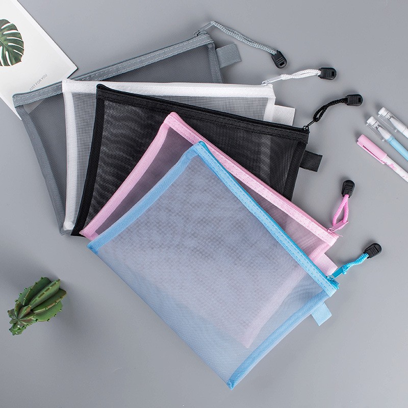 File Storage Bag Manufacturer - A4 A5 A6 Transparent Nylon Mesh