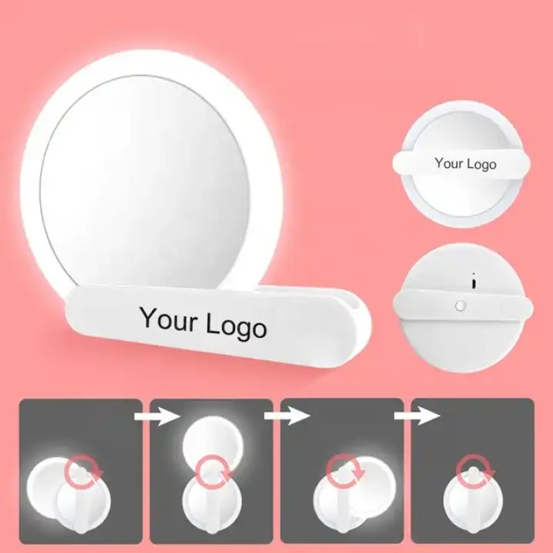 Makeup Mirror Factory - Wholesale Custom Logo Foldable LED