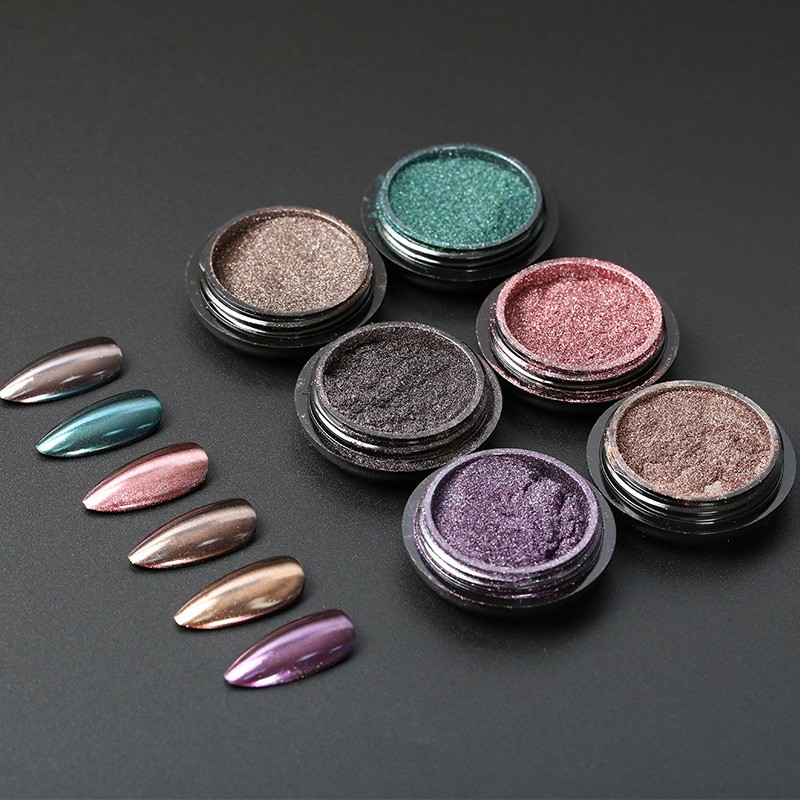 Nail Powder Manufacturer - 6 Colors Solid Laser Magic Mirror