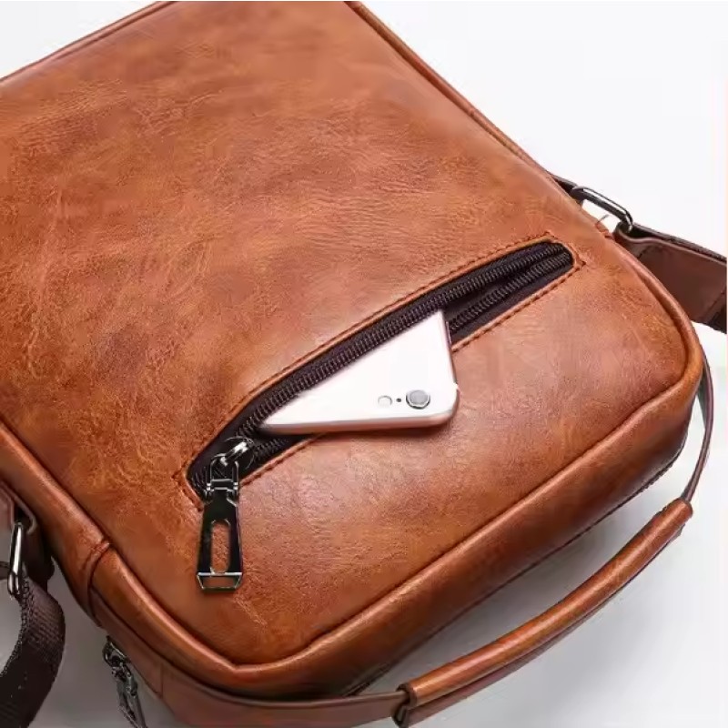 Crossbody Bag Factory - High Quality PU Leather Men Waterproof Multi