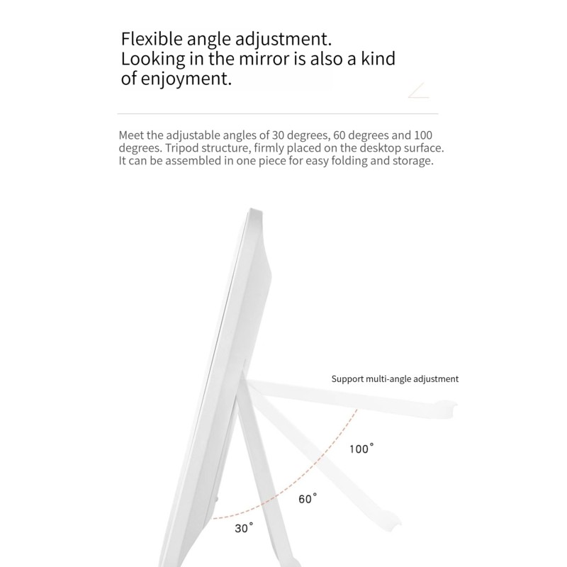 Makeup Mirror Manufacturer - LED with Stand Desktop Folded