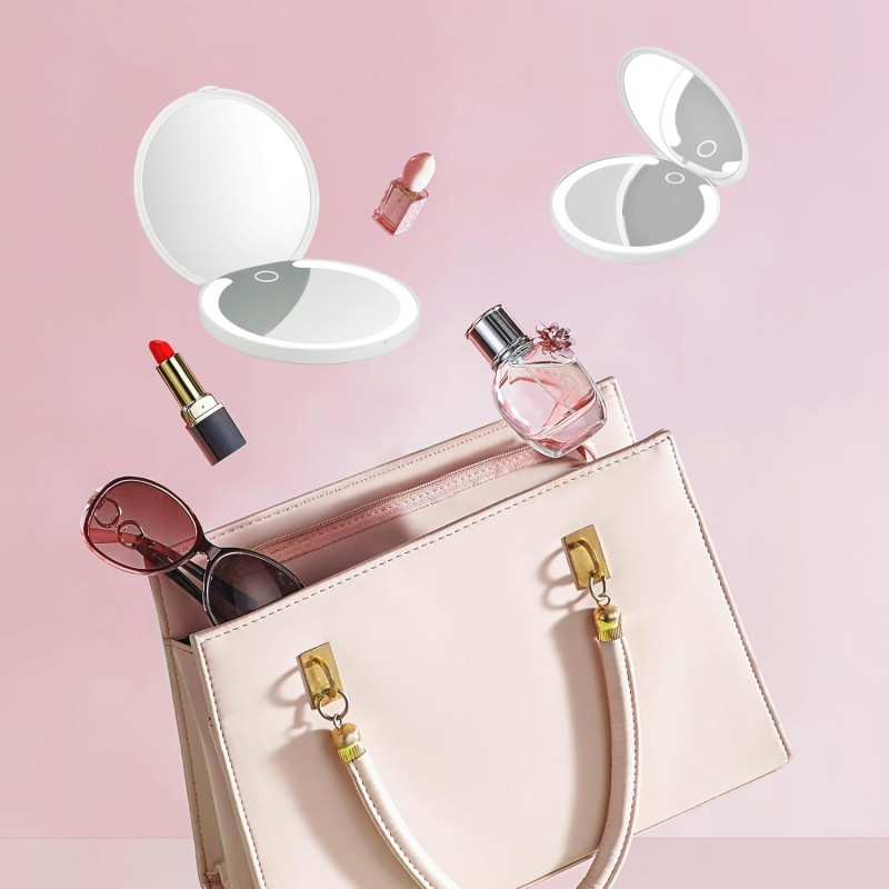 LED Mirror Factory - Rechargeable Portable Foldable Handheld