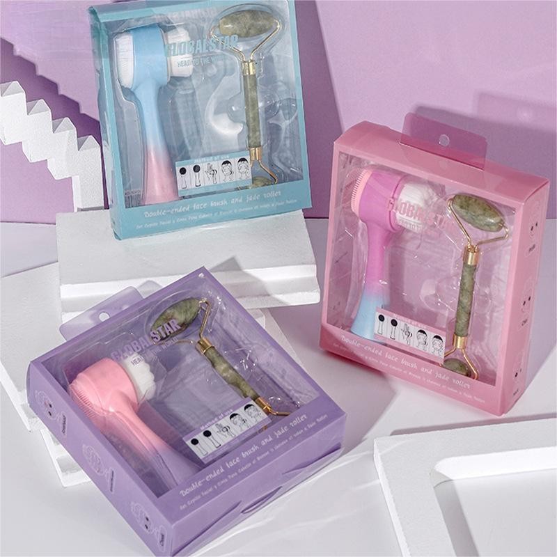 Face Cleaning Brush Manufacturer - Double-Sided Jade Roller Skin