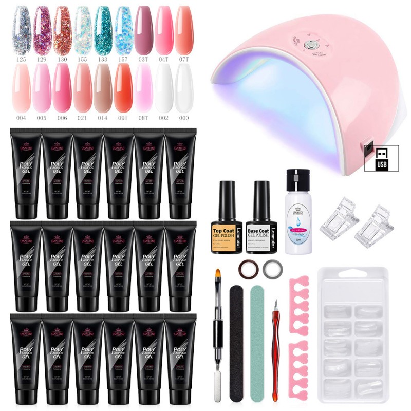 Nail Lamp Factory - New Style 18 Colors Crystal Extension Gel