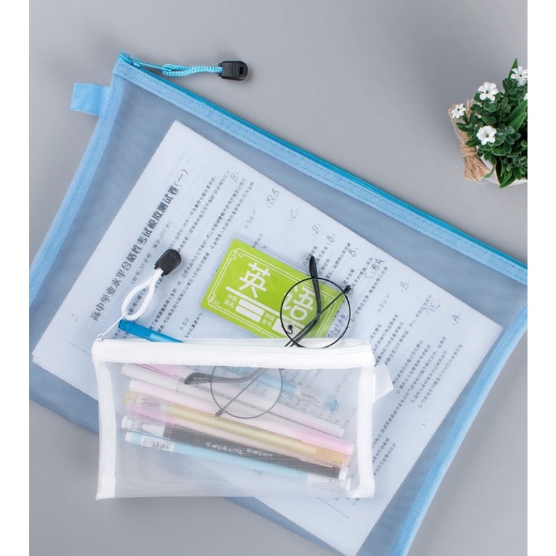 File Storage Bag Manufacturer - A4 A5 A6 Transparent Nylon Mesh