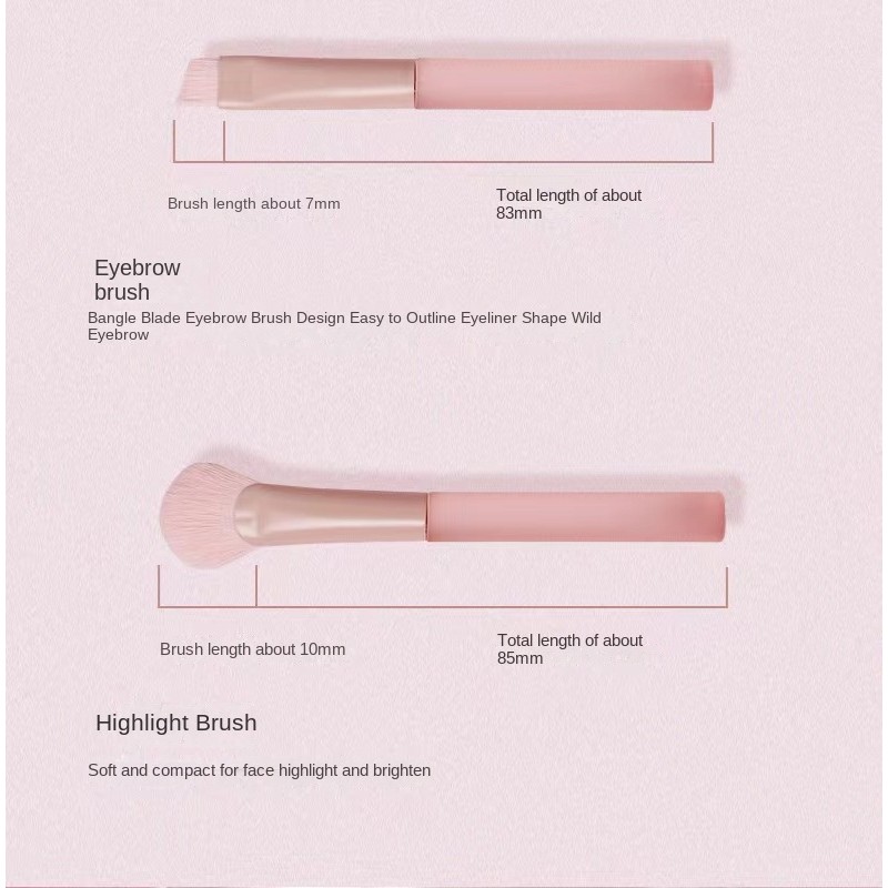Makeup Brush Factory - Portable 10 Peach Half Sugar Mini