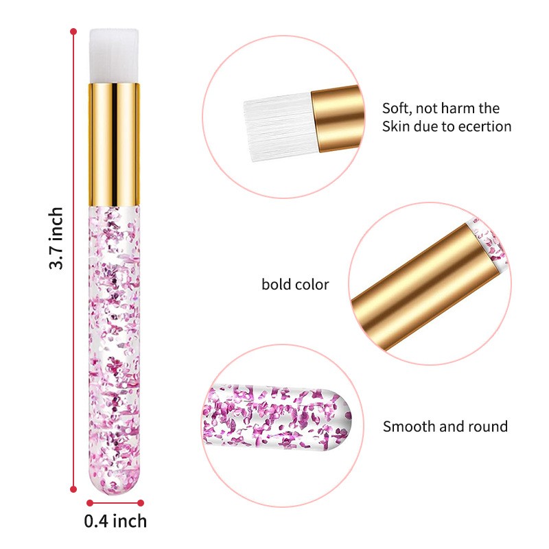 Eyelash Brush Manufacturer - Crystal Floral Shiny Handle Clean
