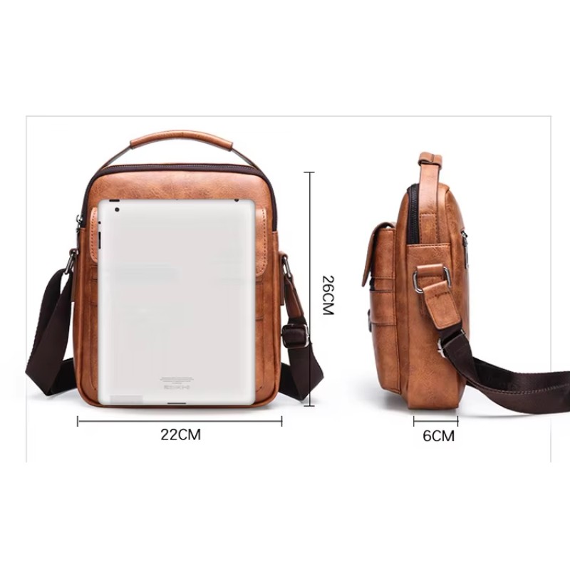 Crossbody Bag Factory - High Quality PU Leather Men Waterproof Multi
