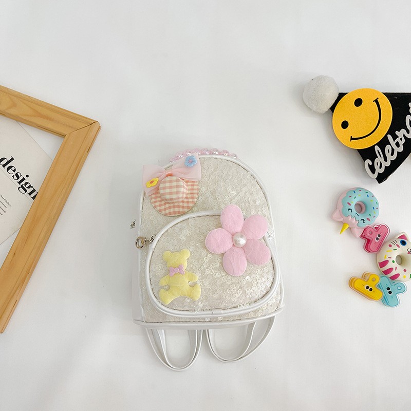 School Backpack Manufacturer - Cute Cartoon Print Glitter Bling