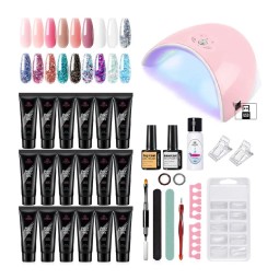Nail Lamp Factory - New Style 18 Colors Crystal Extension Gel