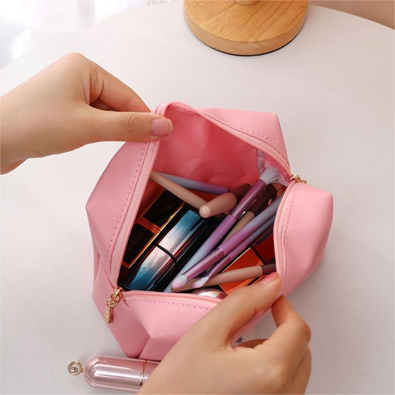 Toiletry Bag Manufacturer - Waterproof PU Leather Pink Travel